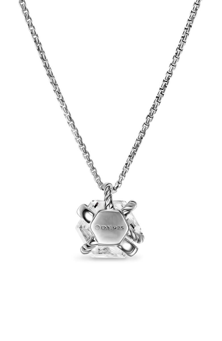 David Yurman Cable Wrap Pendant Necklace, Alternate, color, Silver Pave