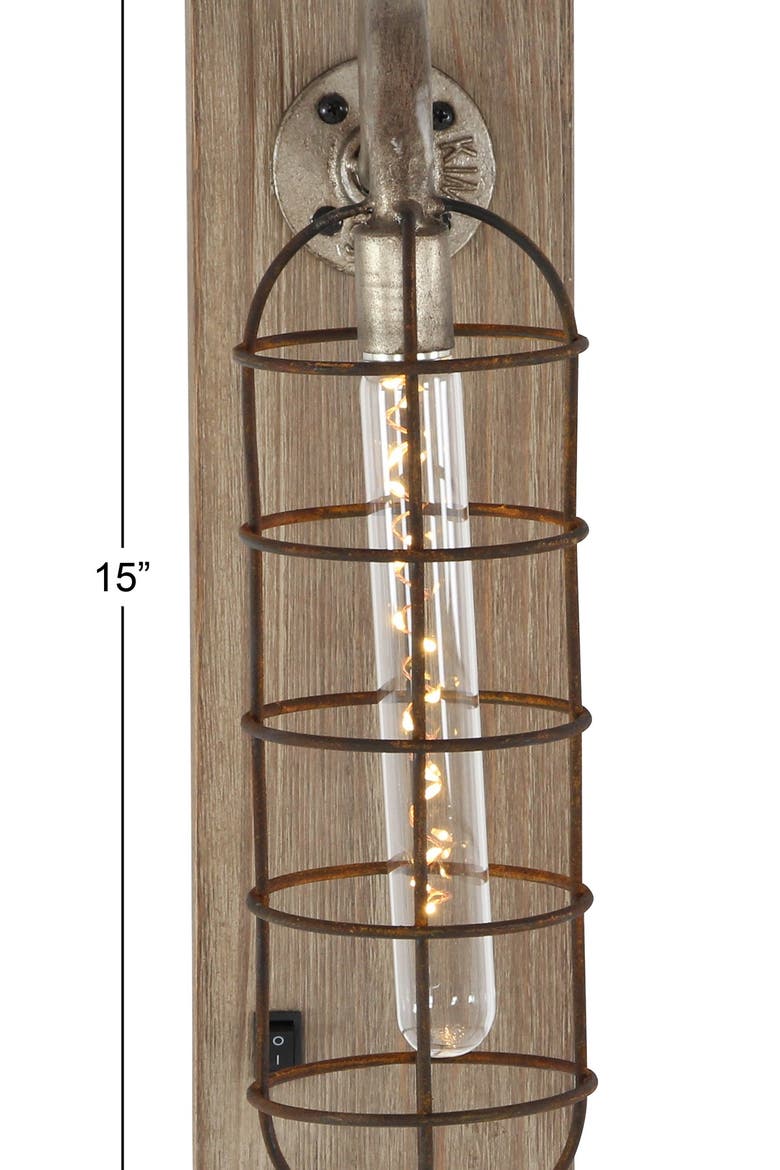 LED Wall Sconce, Alternate, color, BROWN BLACK