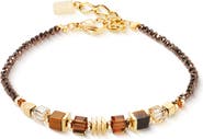 COEUR DE LION Wave Cube Flow Gold Bracelet