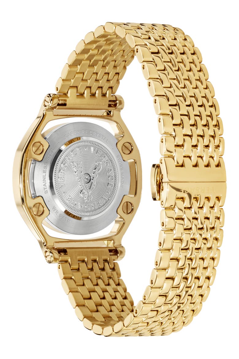 Medusa Frame Bracelet Watch, 36mm, Alternate, color, GOLD