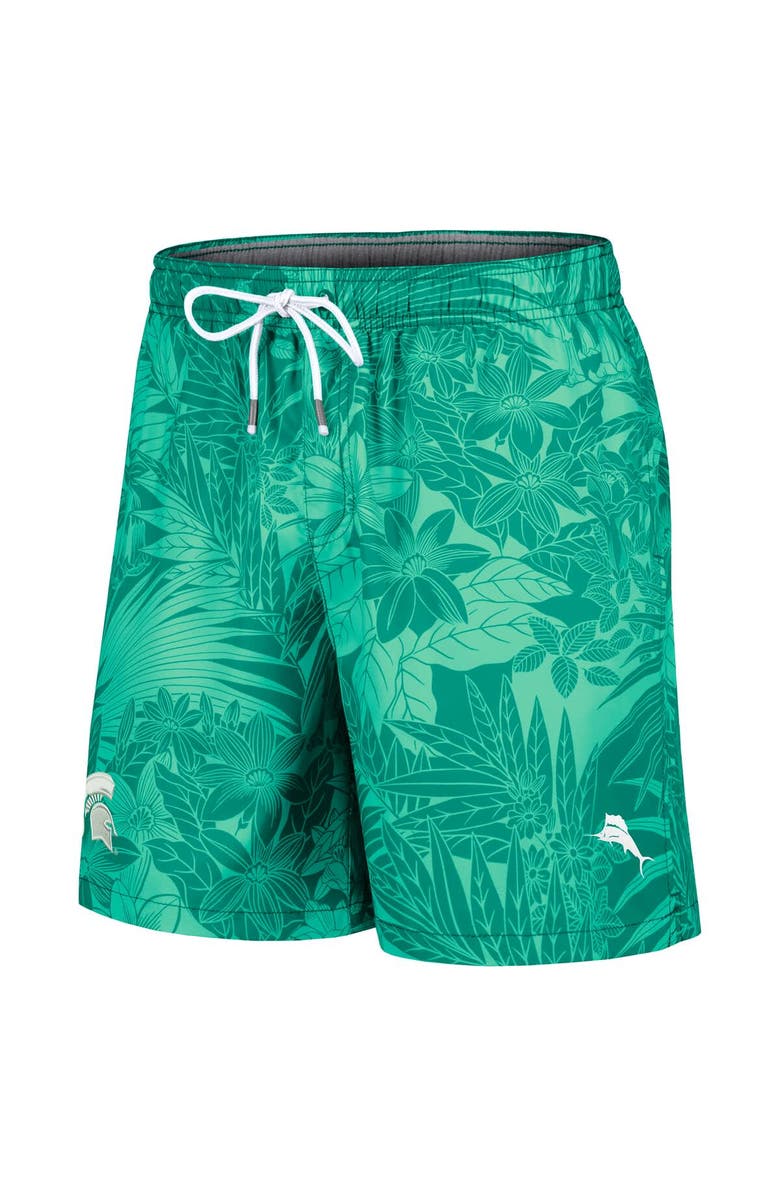 Tommy Bahama Men's Tommy Bahama Green Michigan State Spartans Santiago Palms Board Shorts, Alternate, color, Green