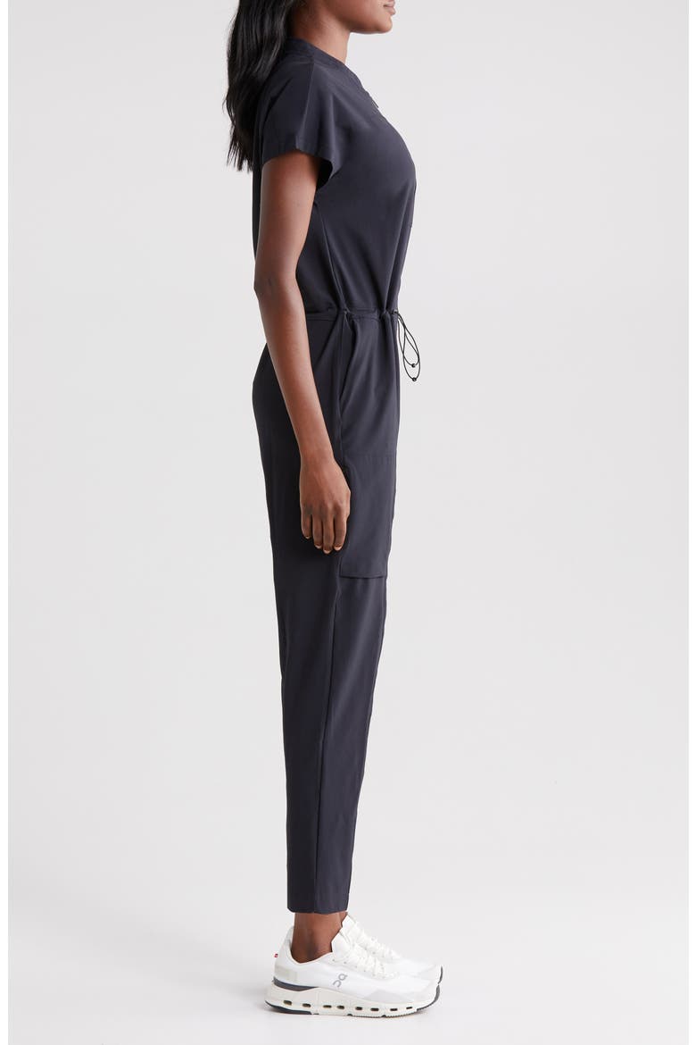 In Flight Cargo Jumpsuit, Alternate, color, BLACK