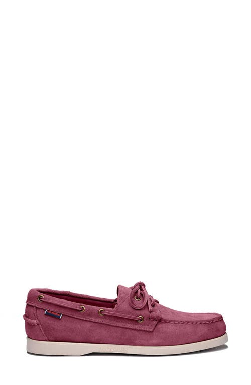 Sebago Portland Roughout Boat Shoe in Rose Cupcake 