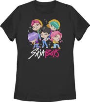 KPop Demon Hunters Women's KPop Demon Hunters Saja Boys Chibi Group  Graphic T-Shirt