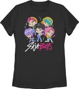 KPop Demon Hunters Women's KPop Demon Hunters Saja Boys Chibi Group Graphic T-Shirt