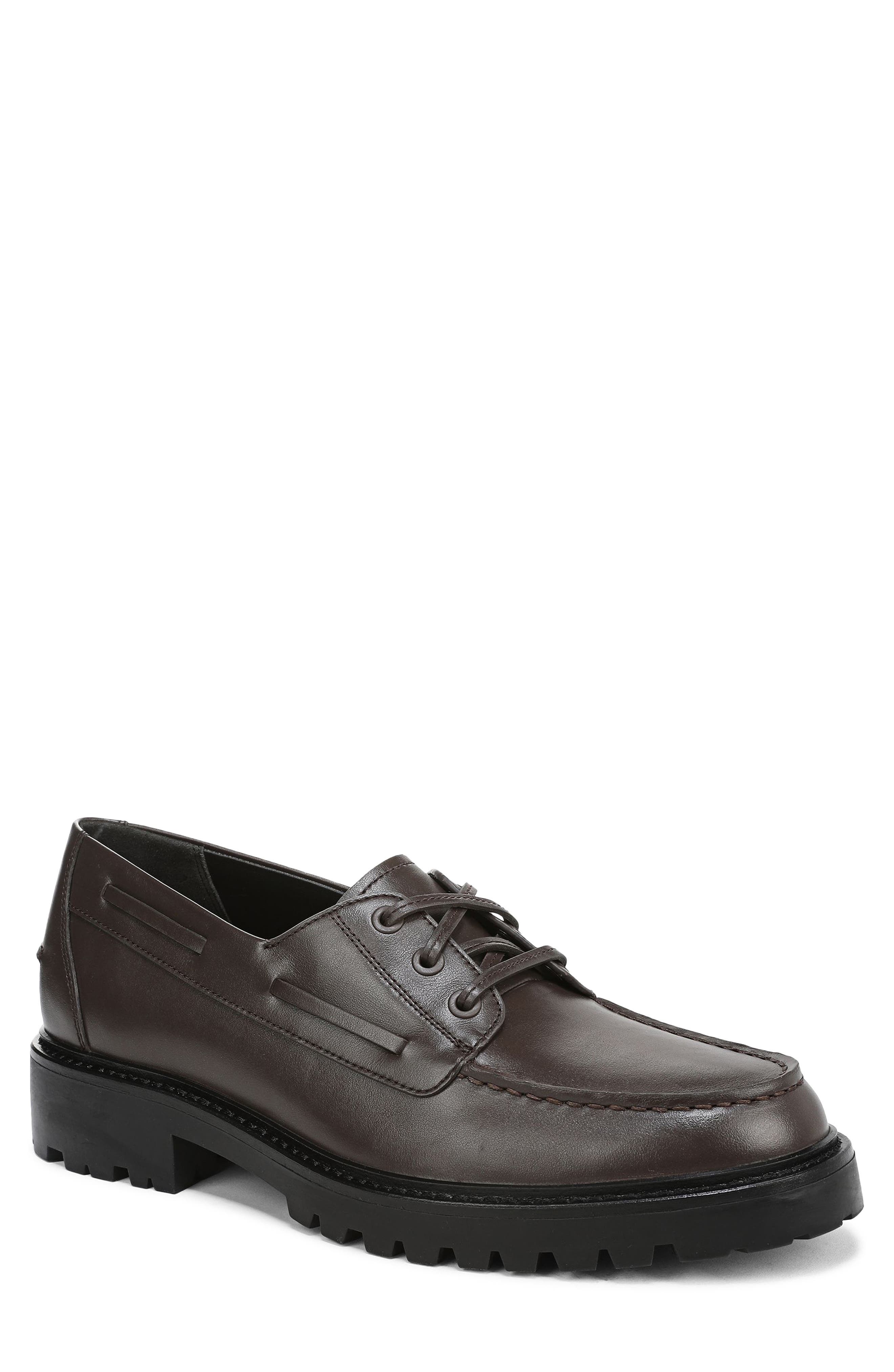 Dillon Lugged Moc Toe Boat Shoe, Main, color, TRUFFLE