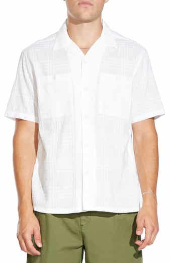 Civil Society Relaxed Fit Windowpane Cotton Camp Shirt