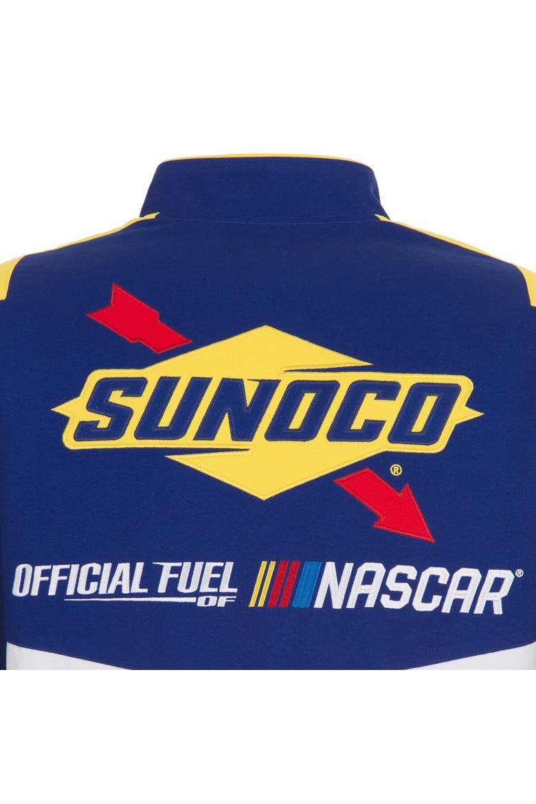 Men's JH Design  Royal/Yellow NASCAR Sunoco Full-Snap Twill Uniform Jacket, Alternate, color, Royal