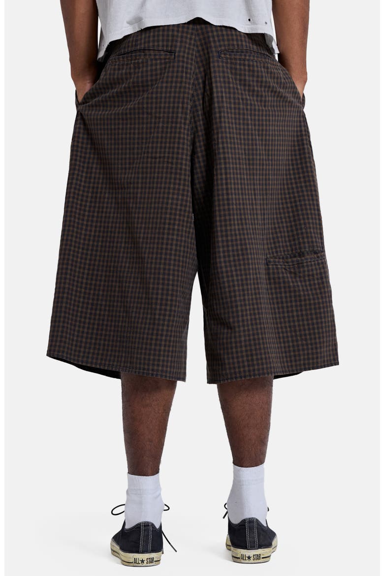 Goliath Pleated XL Check Shorts, Alternate, color, BLUE