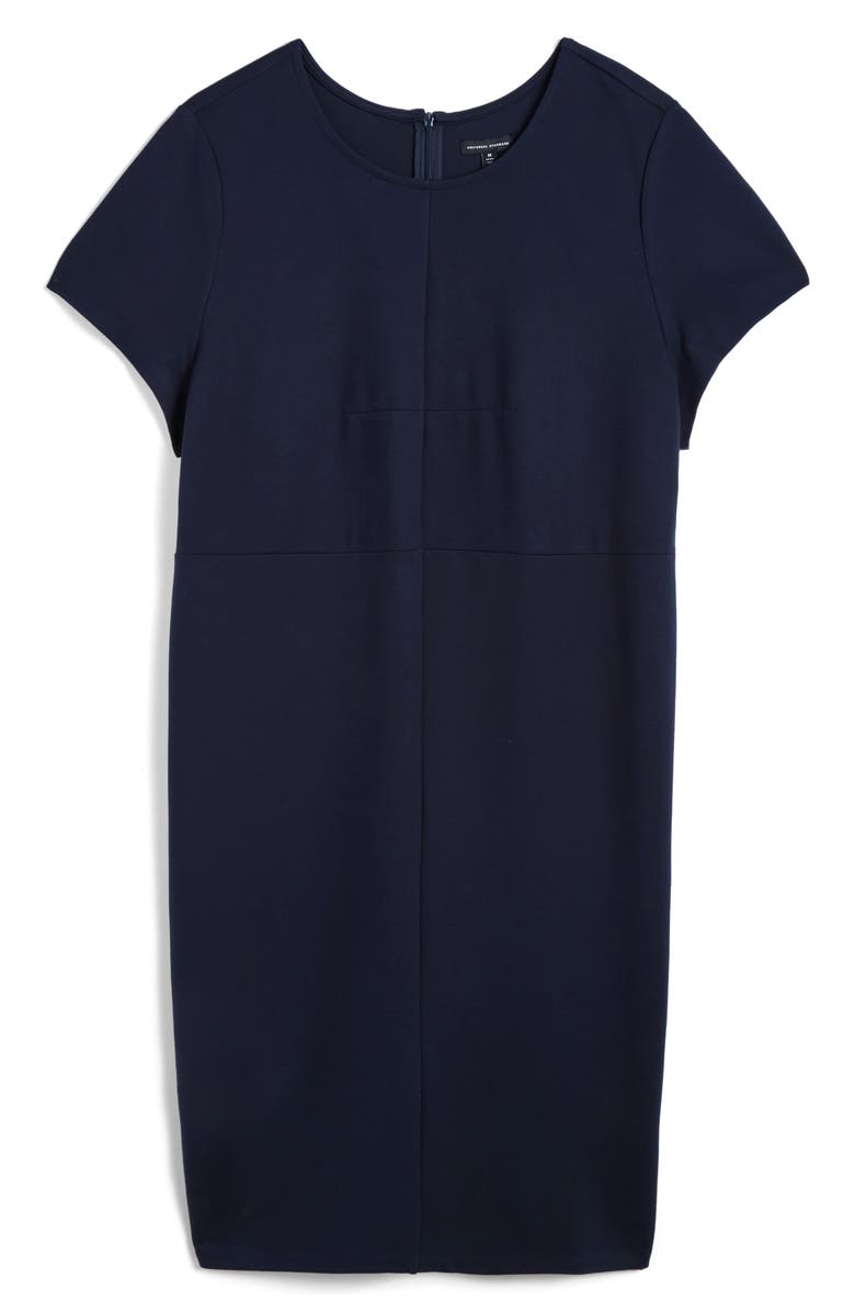 Universal Standard Executive Stretch Ponte Dress, Main, color, Navy