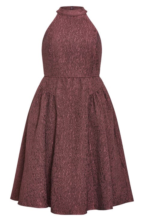 Textured Sleeveless Jacquard Midi Dress