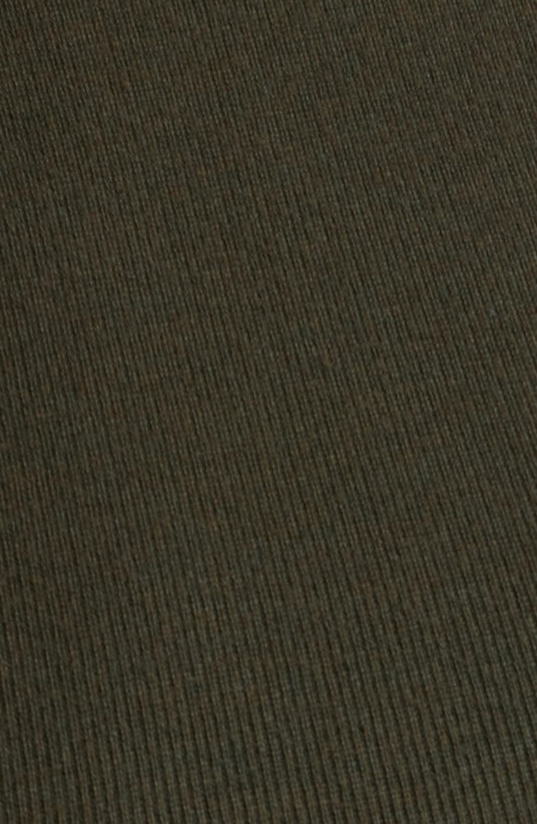 MANGO Baselia Fine Knit Midi Dress, Alternate, color, Khaki Green