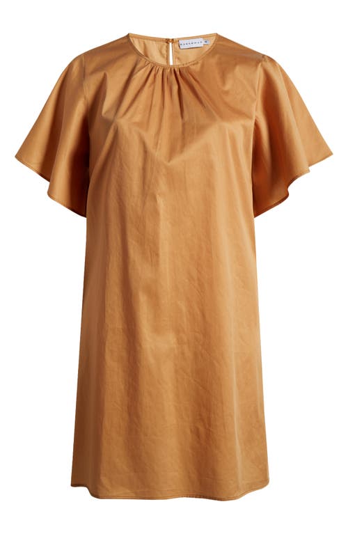 HARSHMAN HARSHMAN AGATA FLUTTER SLEEVE COTTON DRESS 