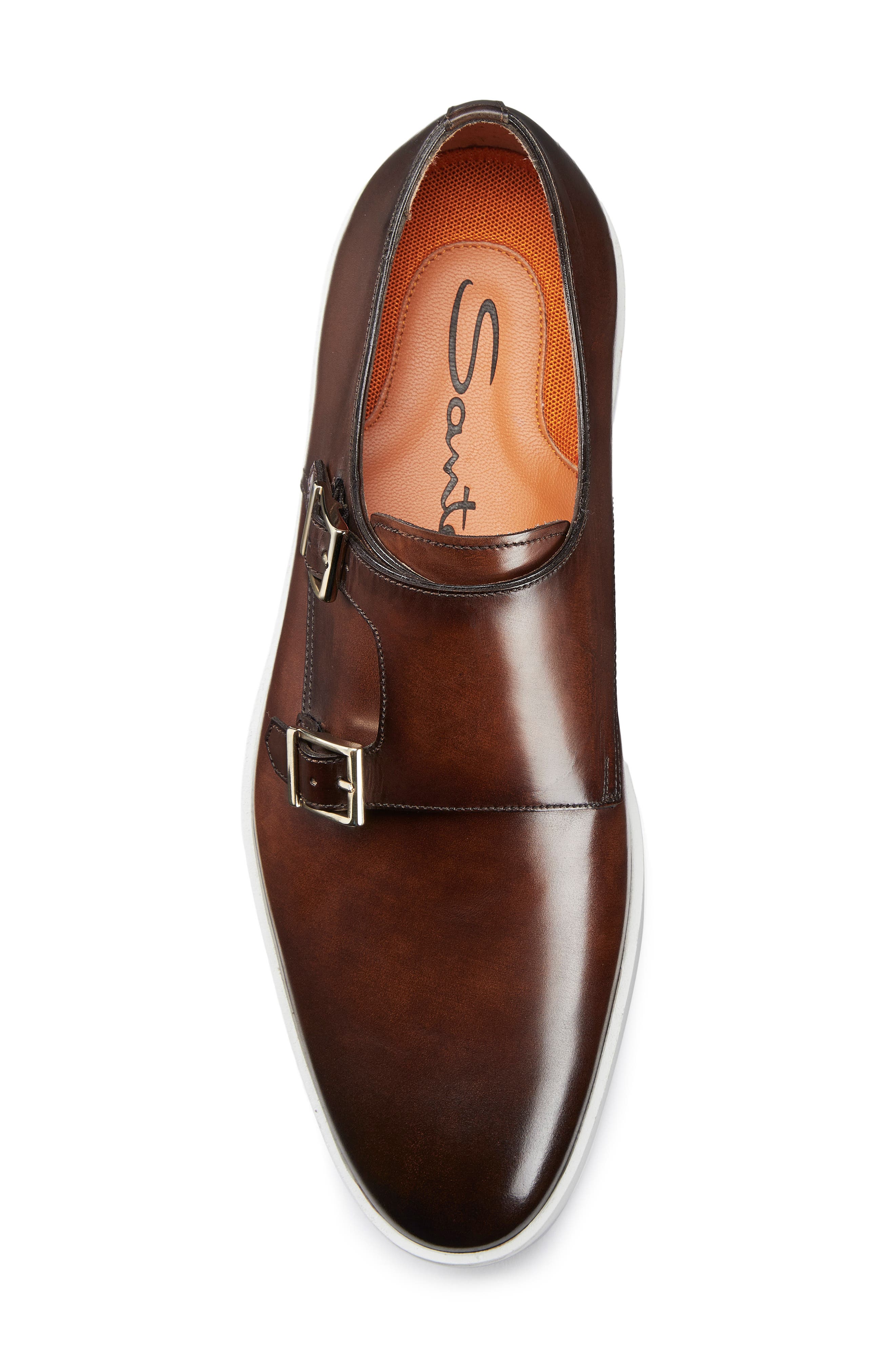 Freemont Double Monk Strap Shoe, Alternate, color, BROWN