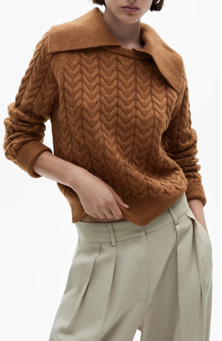 MANGO Collar Sweater, Main, color,