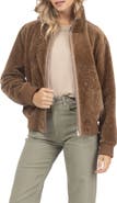 GORSKI Reversible Textured Genuine Shearling Bomber Jacket