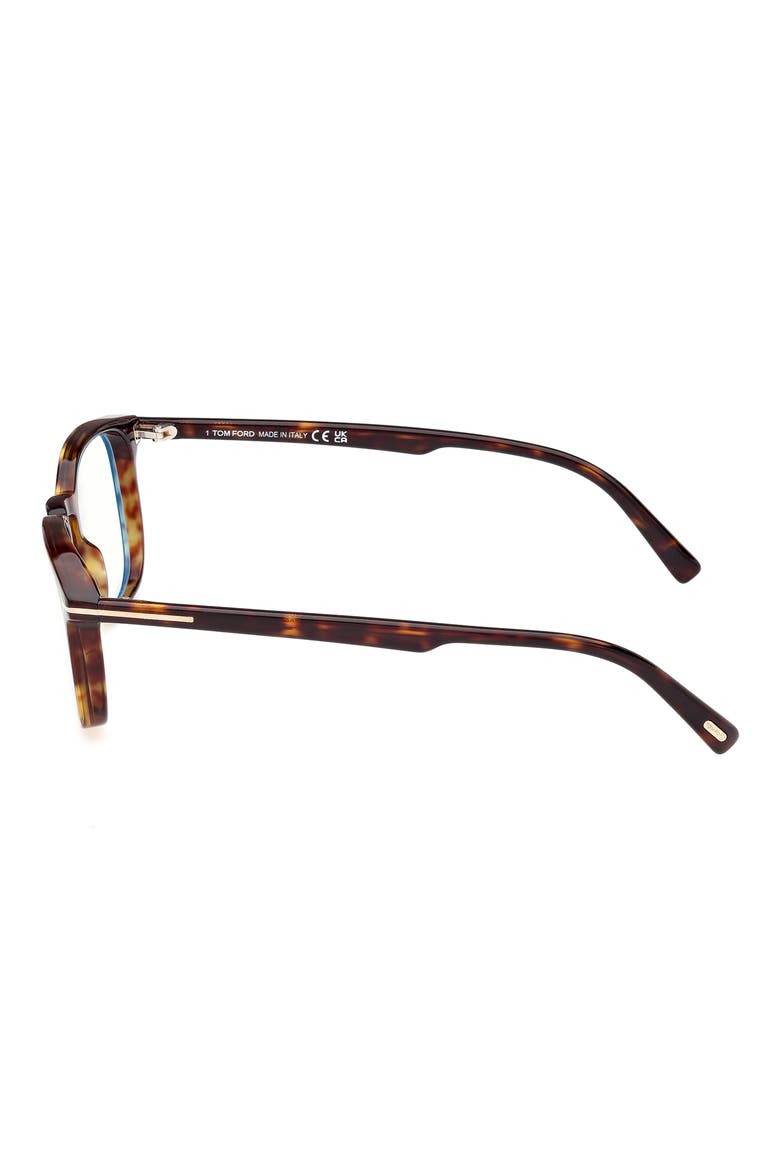 52mm Square Optical Glasses, Alternate, color, HAVANA ECO / T LOGO