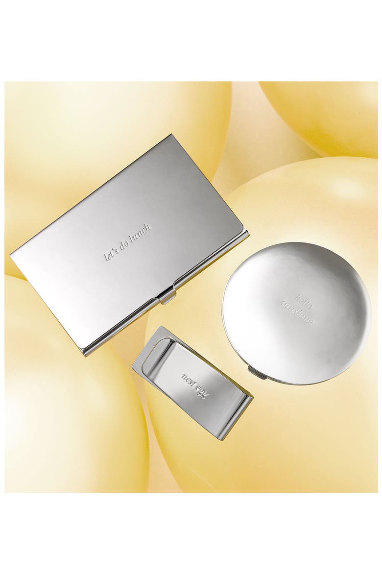 let's do lunch business card holder, Alternate, color, SILVER