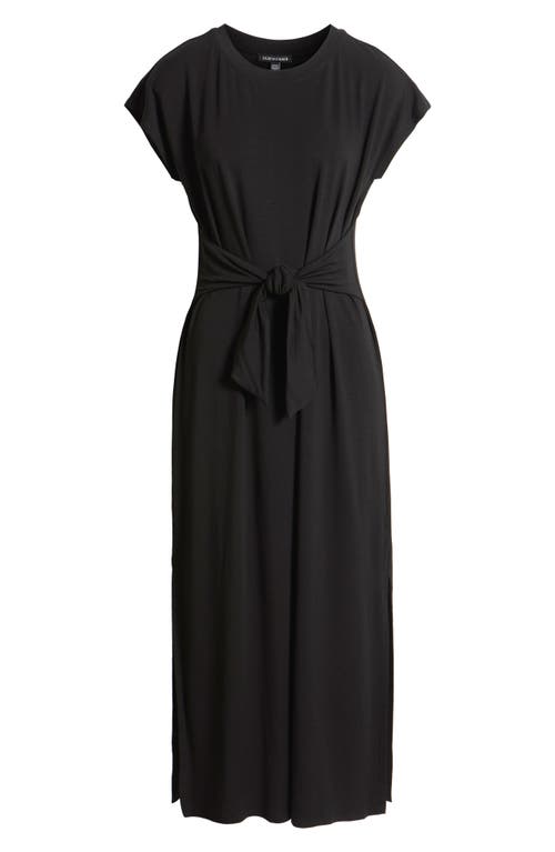 Eileen Fisher Crewneck Maxi Dress In Black