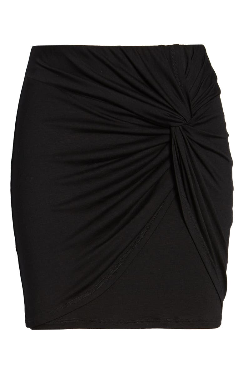 All in Favor Knot Front Miniskirt, Alternate, color, 