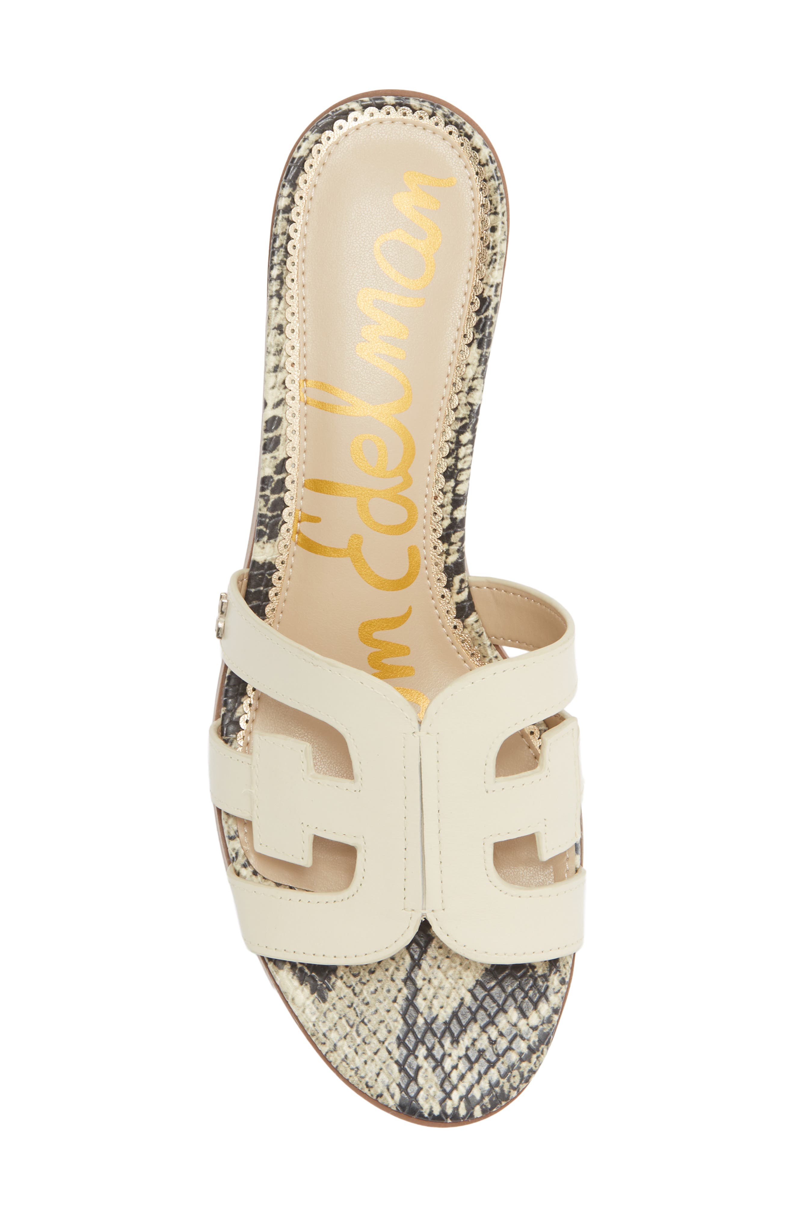 Sam Edelman Illie Block Heel Slide Sandal, Alternate, color, Ivory