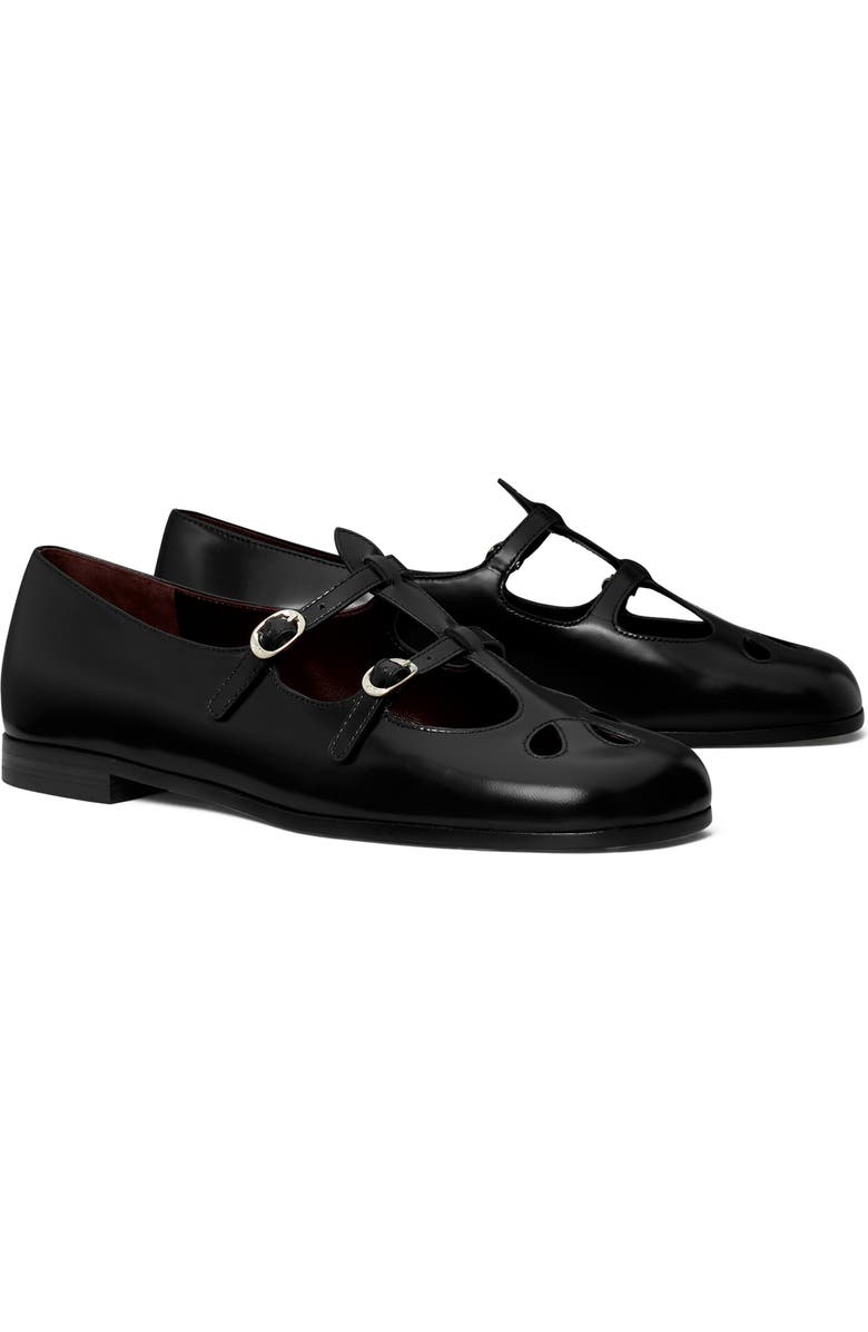 Tory Burch Violet Two Band Mary Jane Flat, Main, color, Black