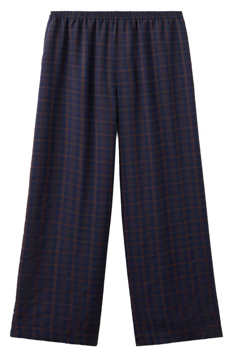 Dara Plaid Straight Leg Trousers