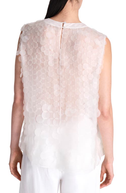 Twp Circle Sleeveless Silk Top