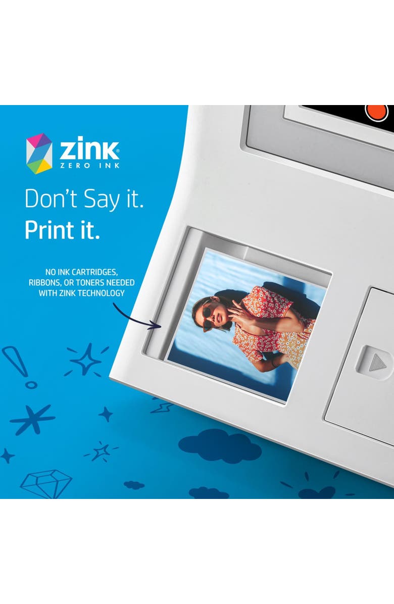 HP Sprocket 3.5x4.25" Zink Sticky-backed Photo Paper (20 Pack) for the HP Sprocket 3x4 Photo Printer, Alternate, color, 20-Pack