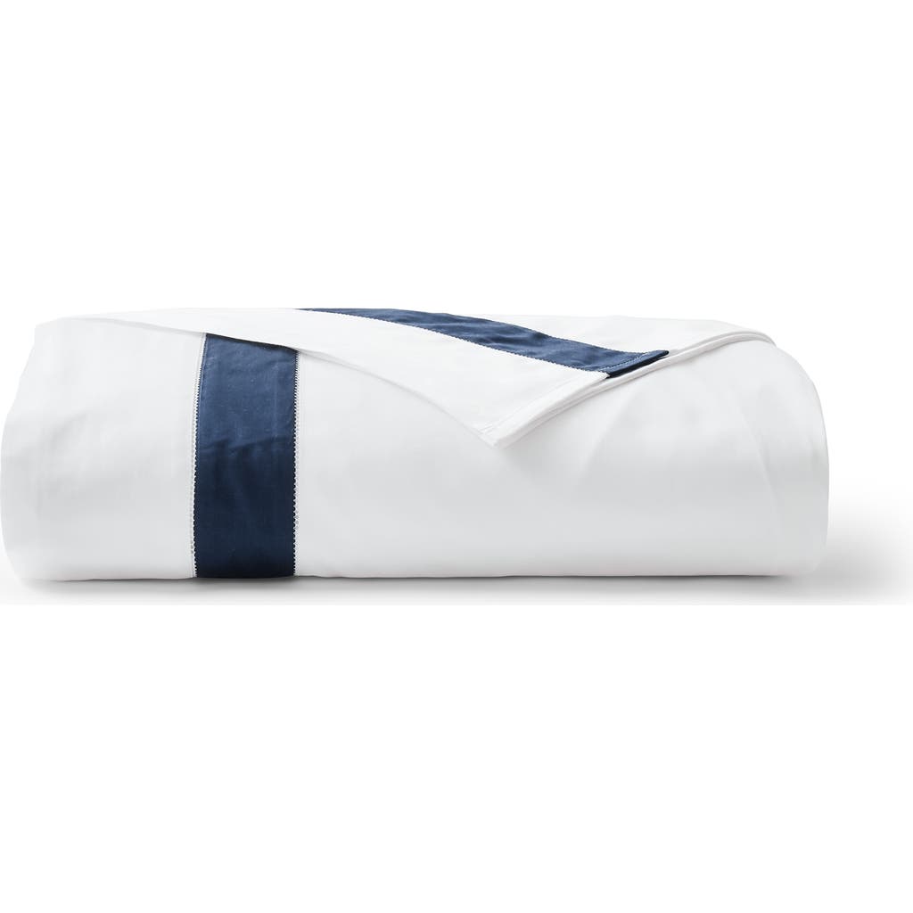 CHRISTY Balmoral Luxury Cotton Sateen Flat Sheets in Navy Blue  product