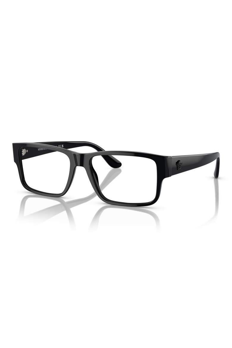 57mm Rectangle optical glasses, Alternate, color, BLACK