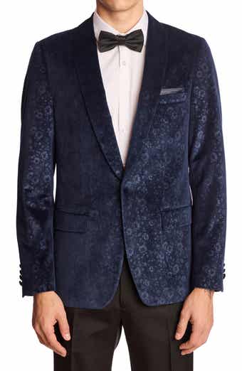 PAISLEY & GRAY Regent Slim Fit Floral Velvet Dinner Jacket