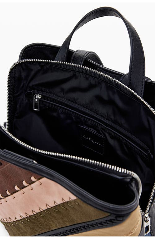 Desigual Medium Faux Leather Backpack In Multi
