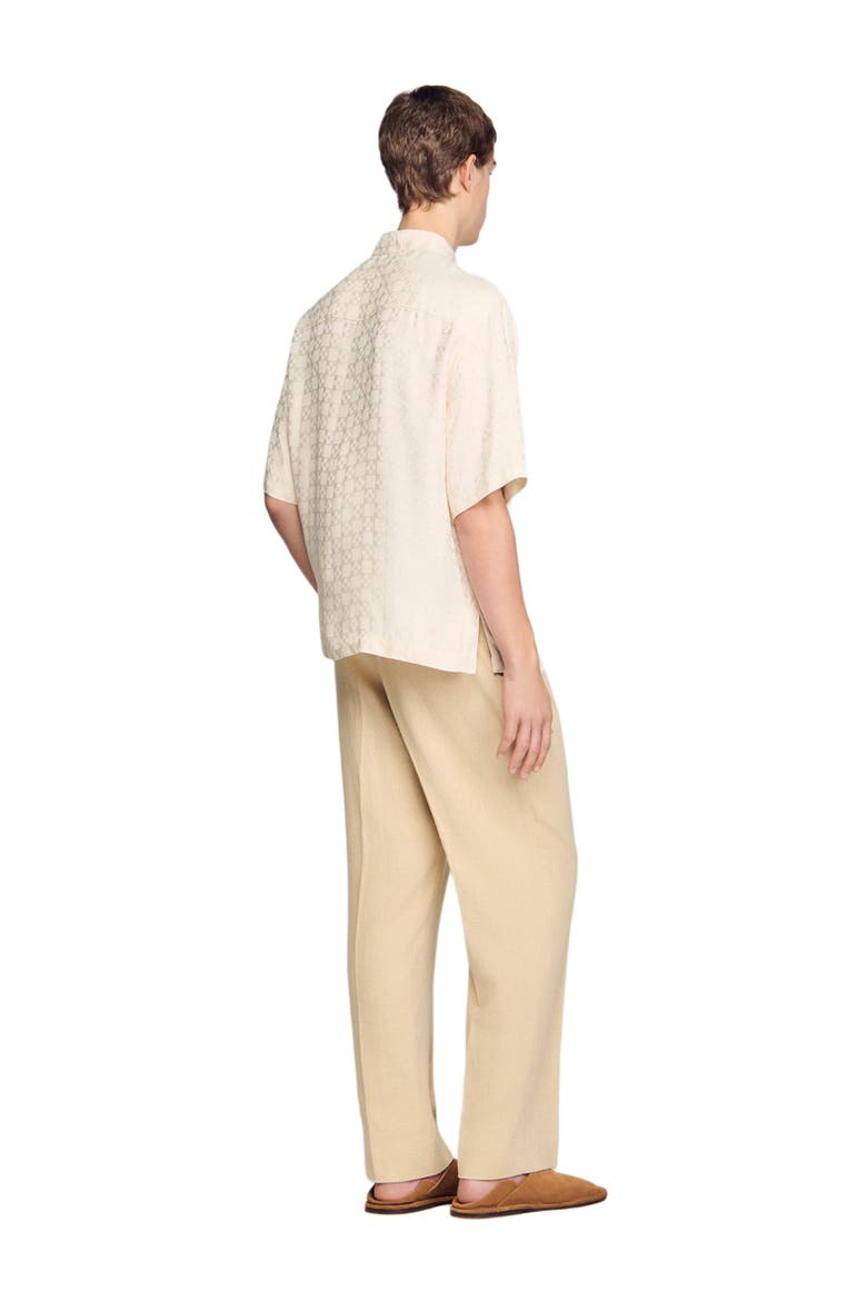 Square Cross loose-fit shirt, Alternate, color, White
