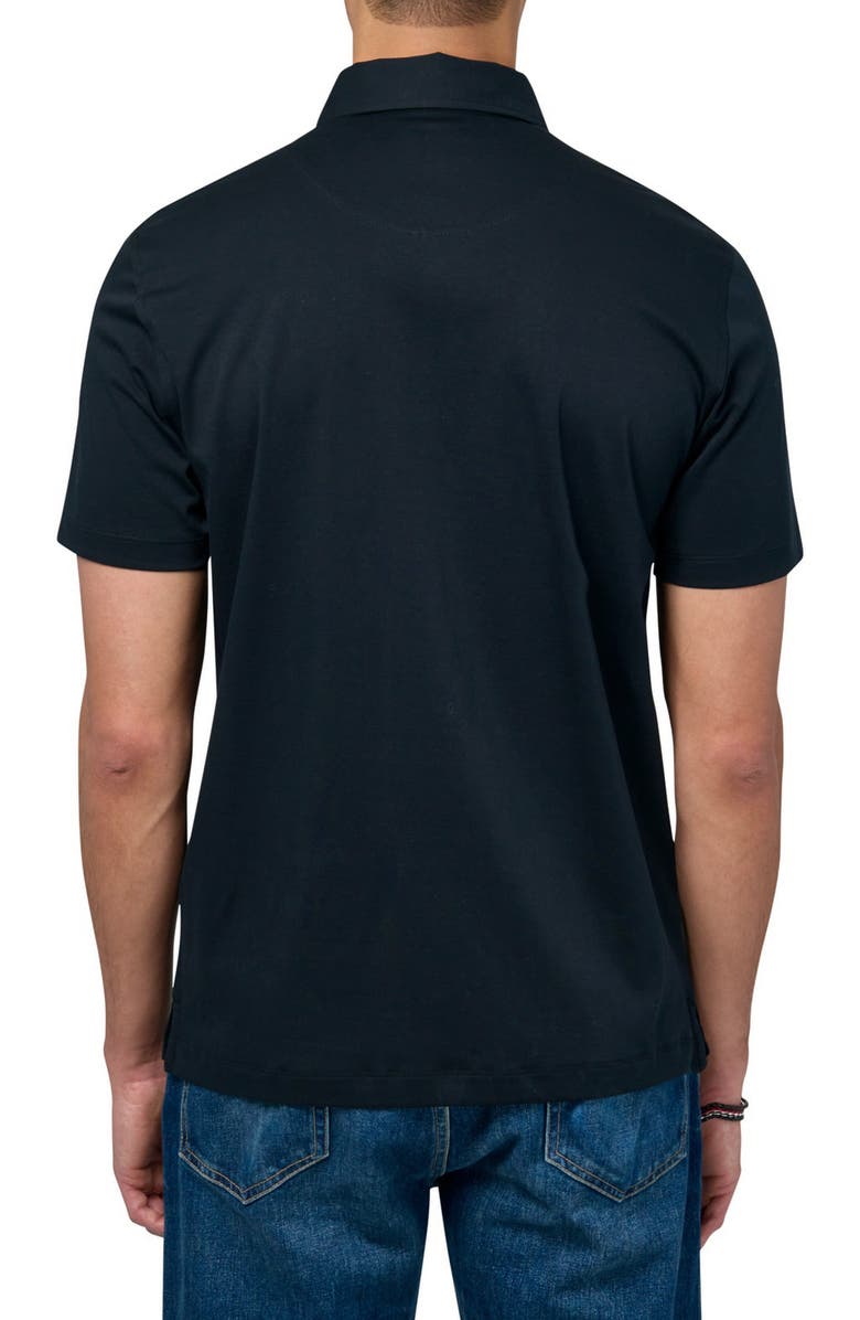 Brooklyn Brigade Slim Fit Solid Short Sleeve Polo, Alternate, color, Black
