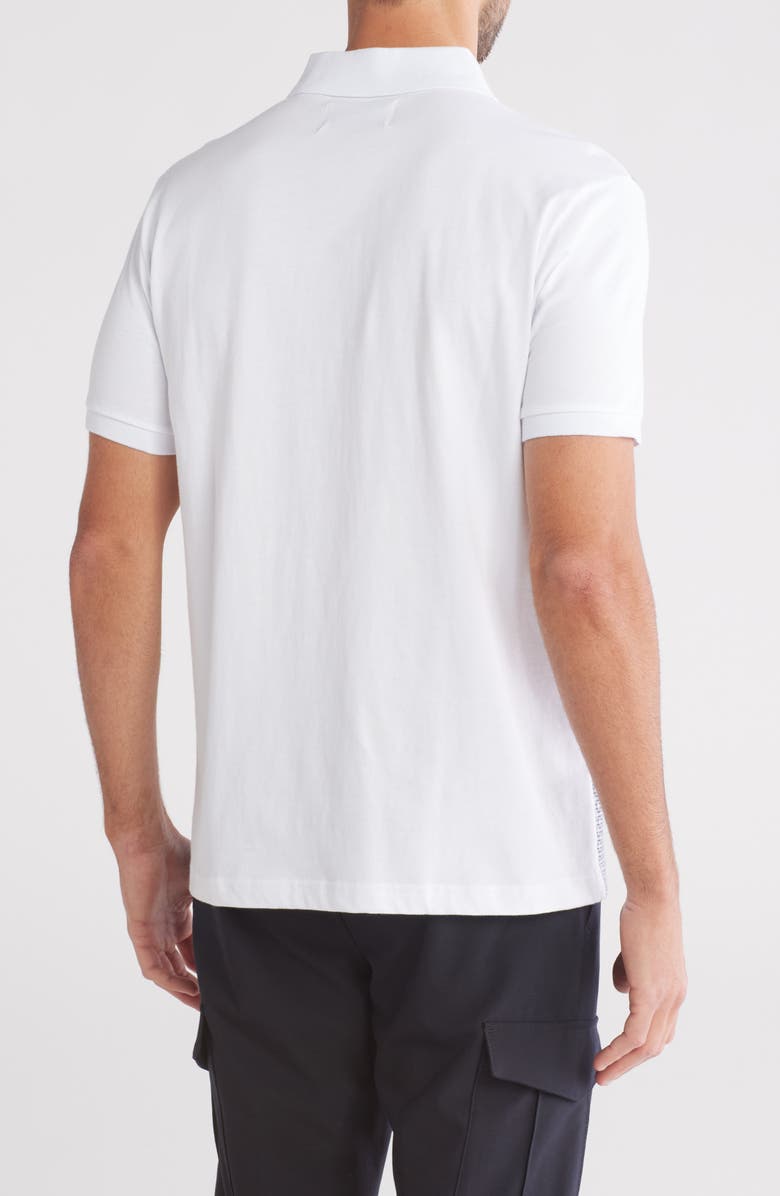 Original Penguin Jacquard Front Cotton Jersey Polo, Alternate, color, Bright White
