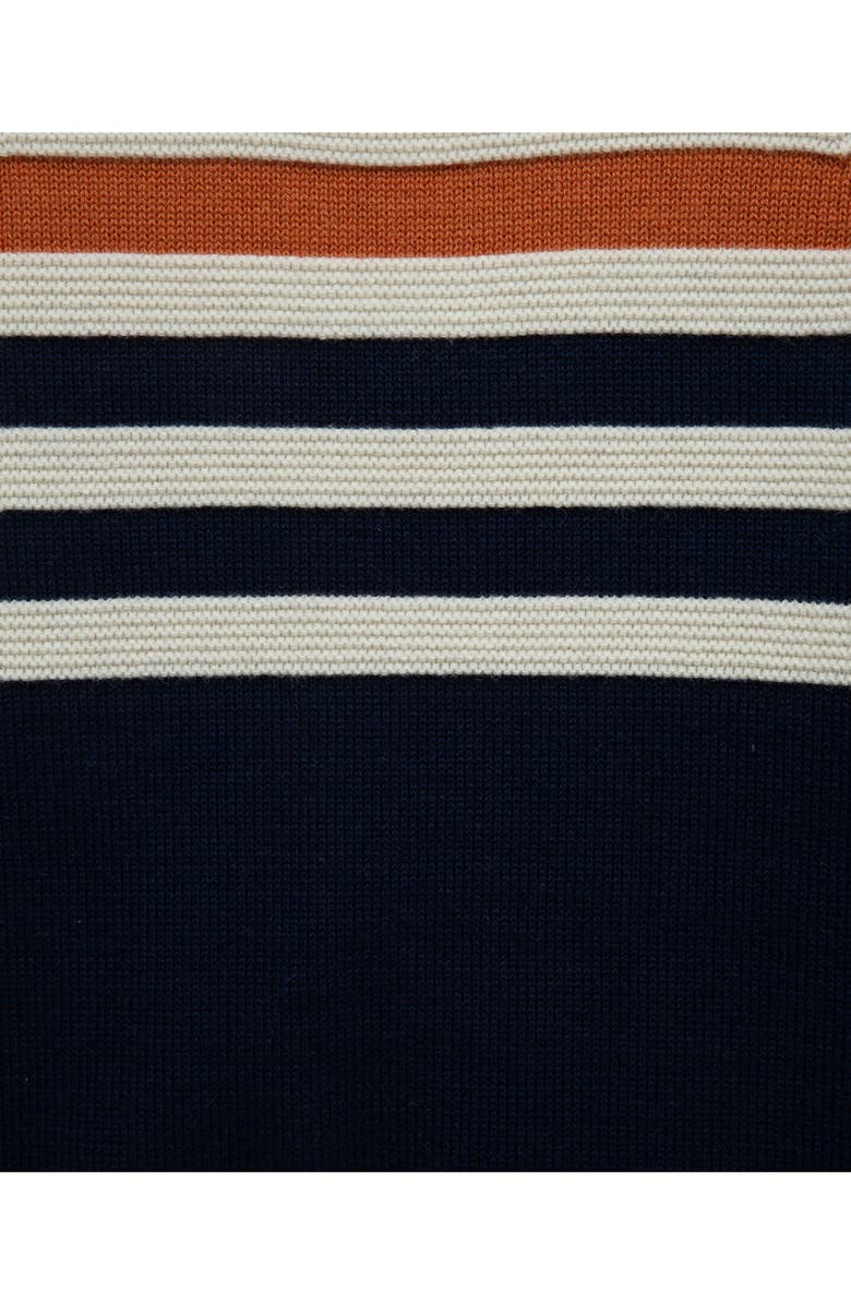 Little Me Blue Stripe Cotton Sweatshirt & Sweatpants Set, Alternate, color, Blue