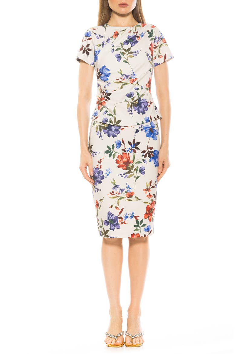Robin Jewel Neck Midi Dress, Main, color, MINT FLORAL