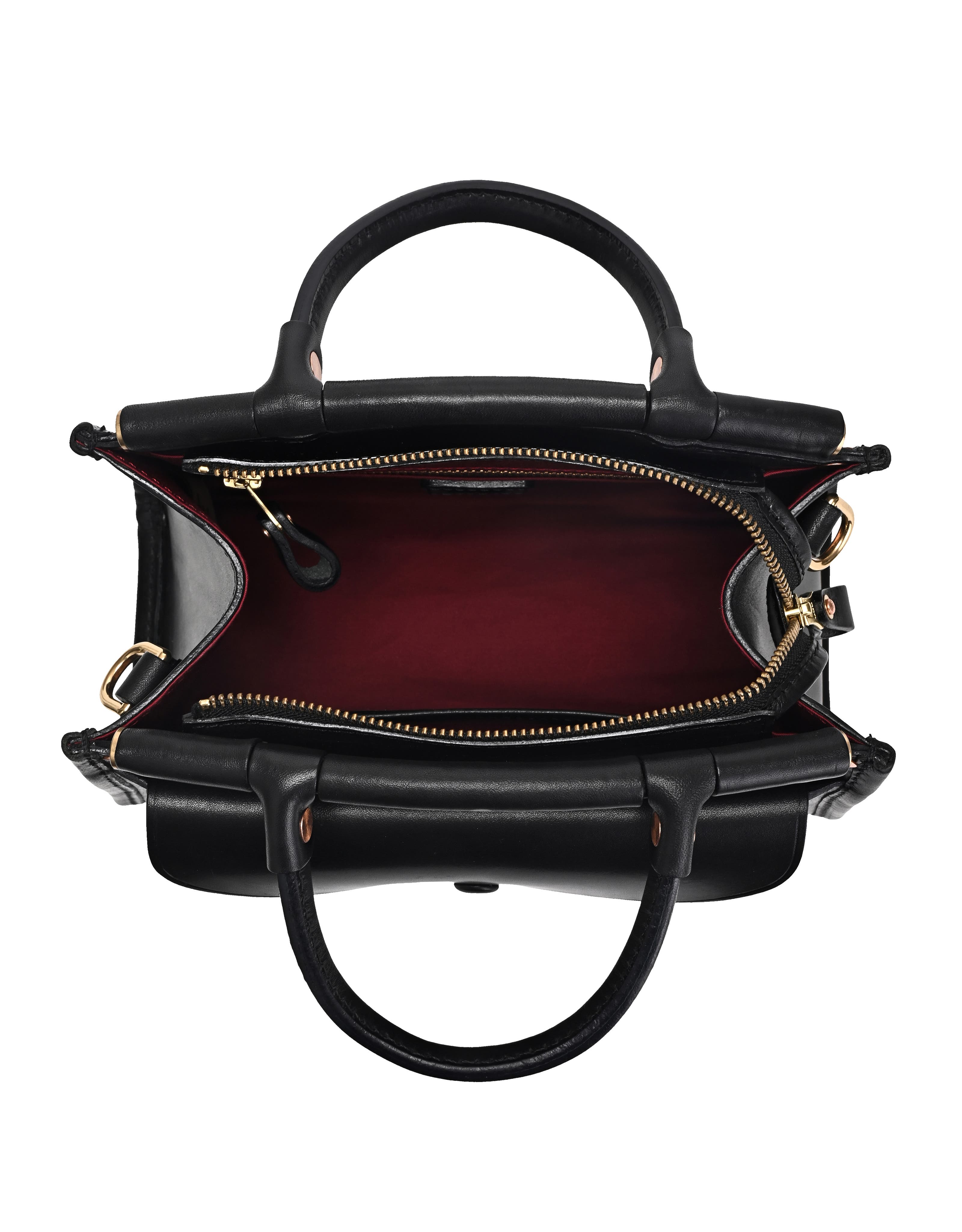 OLD TREND Laurel Genuine Leather Vintage Structured Satchel, Alternate, color, Black