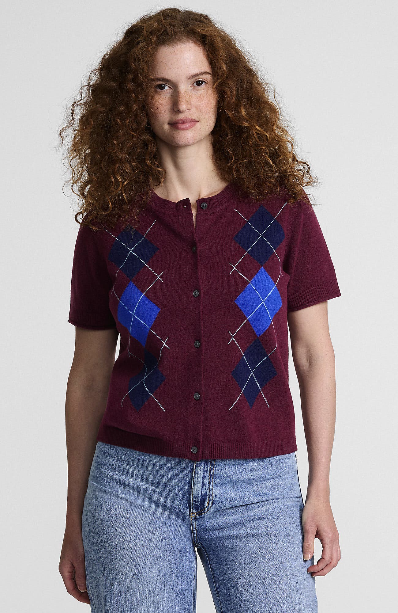 Rich Burgundy Argyle