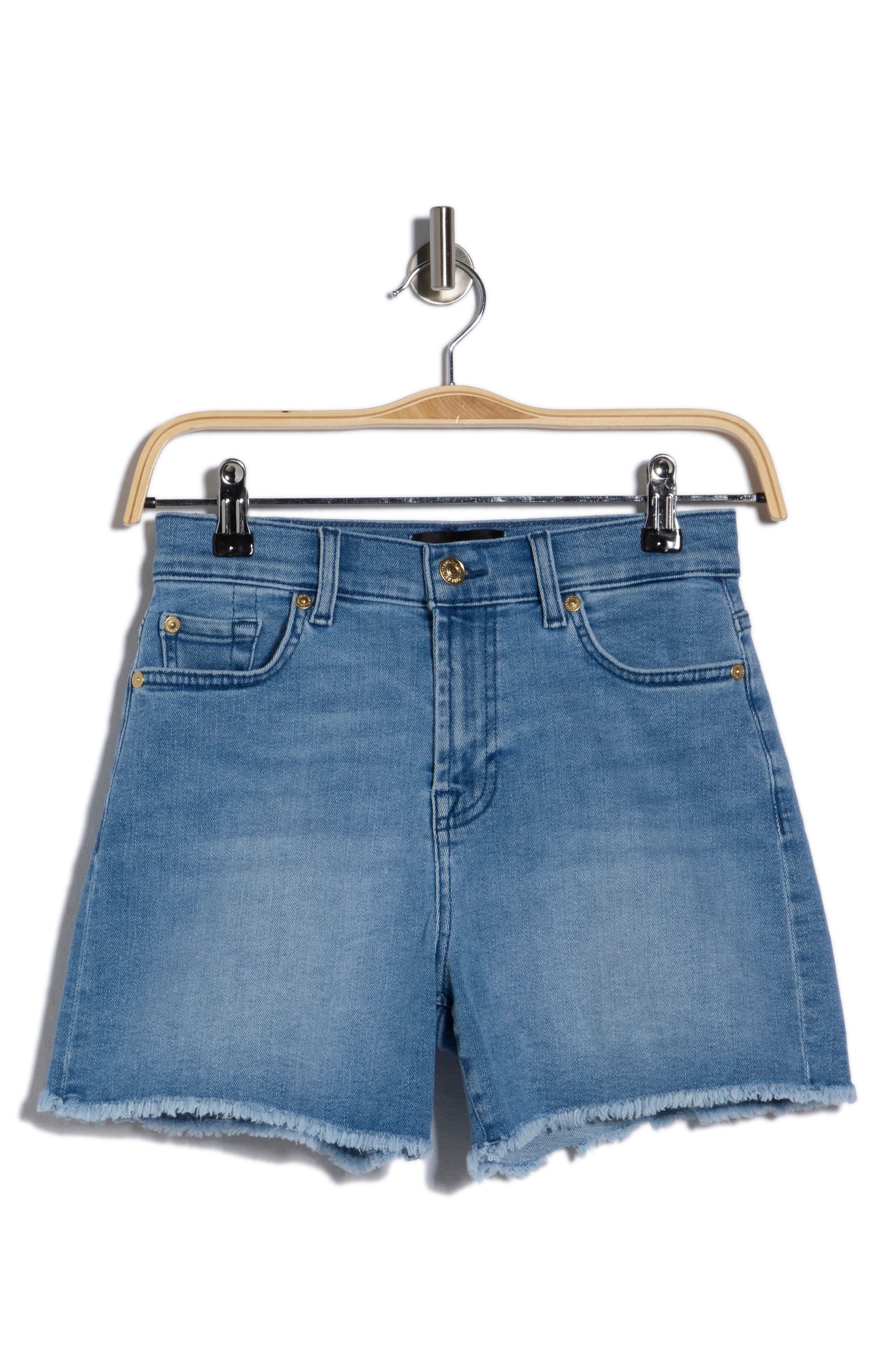 7 For All Mankind High Waist Denim Shorts
