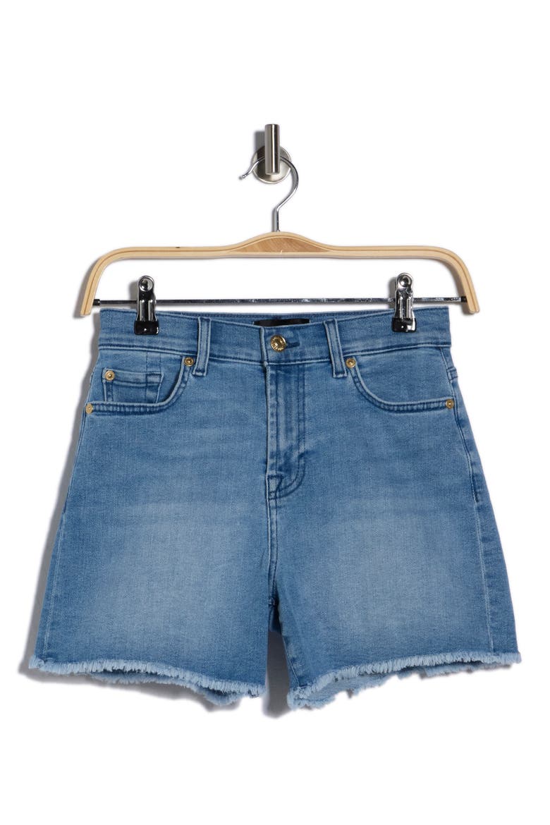 High Waist Denim Shorts, Alternate, color, AUGUSTA