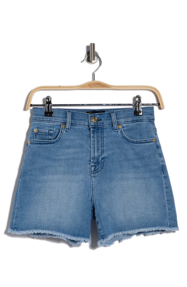 7 For All Mankind High Waist Denim Shorts, Main, color, Augusta