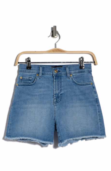 7 For All Mankind High Waist Denim Shorts