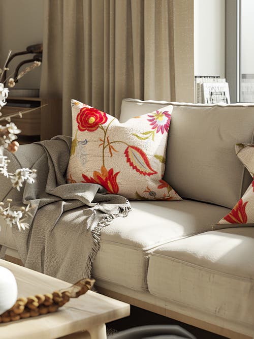 Gauri Kohli Foshan Throw Pillow Cover In Multi