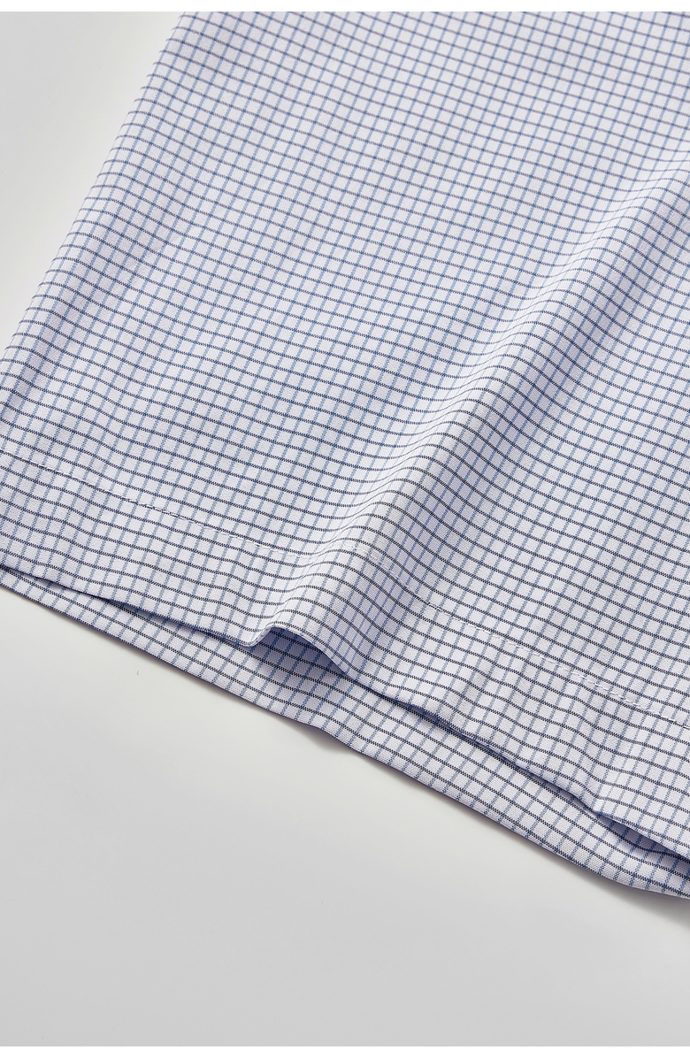 Regent Row Men's Big and Tall stanton shirt polo, Alternate, color, White-Blue-Microcheck