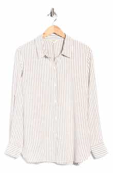 Striped Long Sleeve Button Front Shirt
