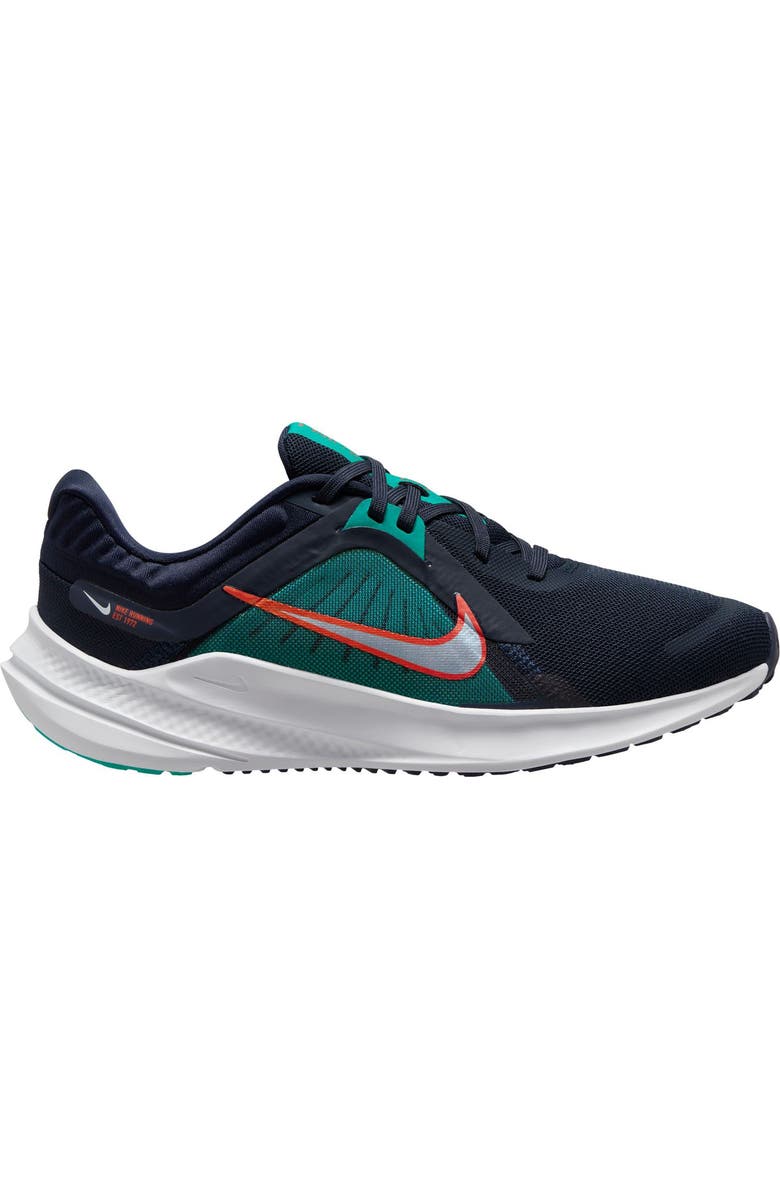 Nike Quest 5 Sneaker, Main, color, 401 Obsidian/ White/ Jade/ Red