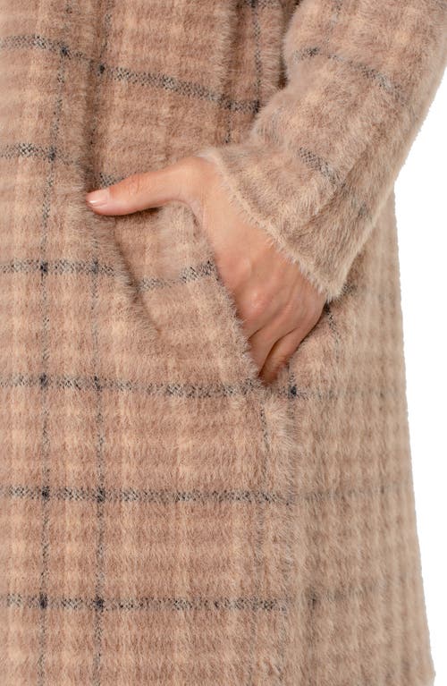 Liverpool Los Angeles Coatigan Open Front Cardigan Sweater In Brown