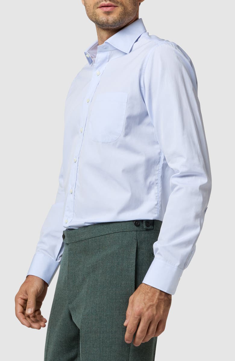 Sid Mashburn Regular Fit Poplin Dress Dress, Alternate, color, Sky Poplin